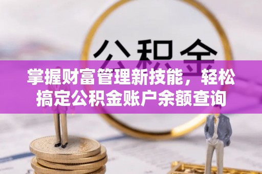 余干掌握财富管理新技能，轻松搞定公积金账户余额查询