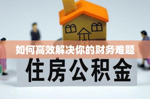 余干如何高效解决你的财务难题