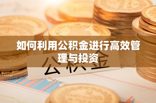 余干如何利用公积金进行高效管理与投资